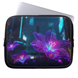 Capa Para Notebook Veias Neon Abstratas 10'
