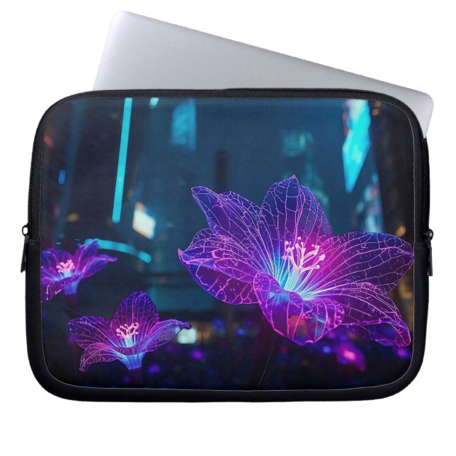 Capa Para Notebook Veias Neon Abstratas 10' (Frente)