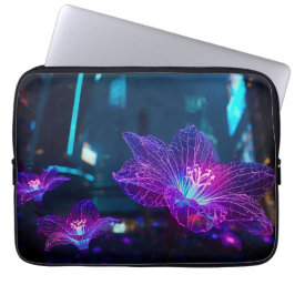 Capa Para Notebook Veias Neon Abstratas 13'