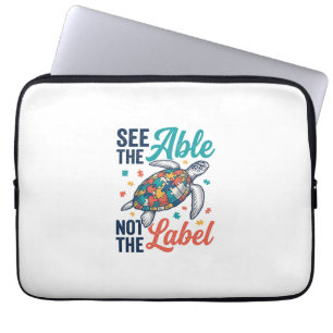 Capa Para Notebook Veja o Design da Camisa de Conscientização do Puzz