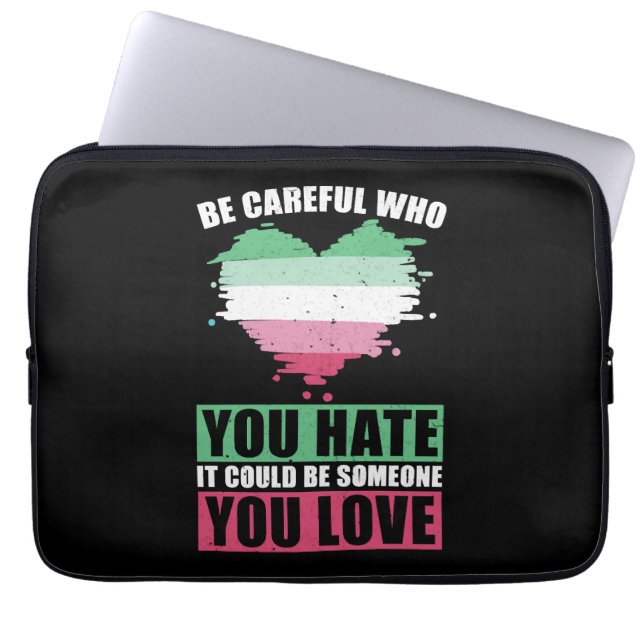 Capa Para Notebook Veja Quem Você Odeia Dom Abrosexual LGBT (Frente)