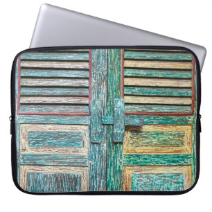 Capa Para Notebook velha porta de madeira de vintage