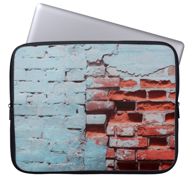 Capa Para Notebook Velho muro de tijolos resfriados com defeitos natu (Frente)