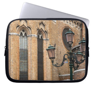 Capa Para Notebook Veneza, Veneto, Itália - Um poste de iluminação es