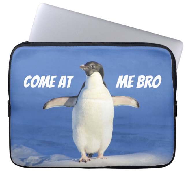 Capa Para Notebook Venha Até Mim Irmão Meme Engraçado Pinguim (Frente)
