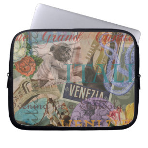 Capa Para Notebook Venice Vintage Trendage Itália Viagem Collage