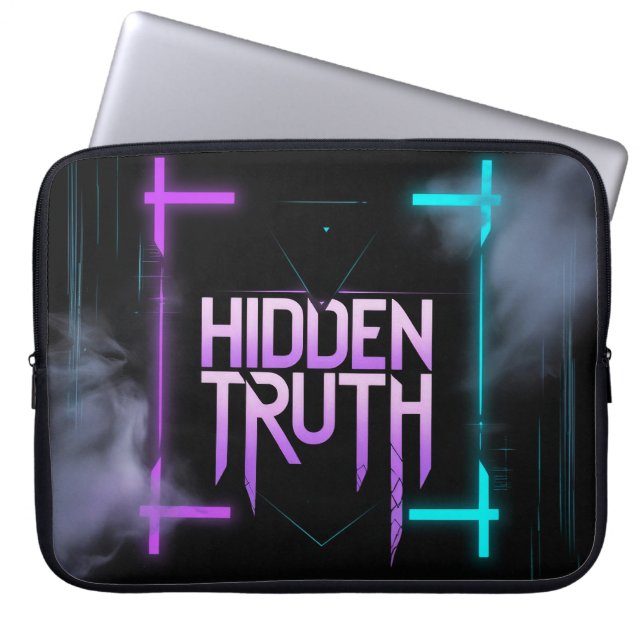 Capa Para Notebook Verdade oculta - Neon Cyberpunk Design (Frente)