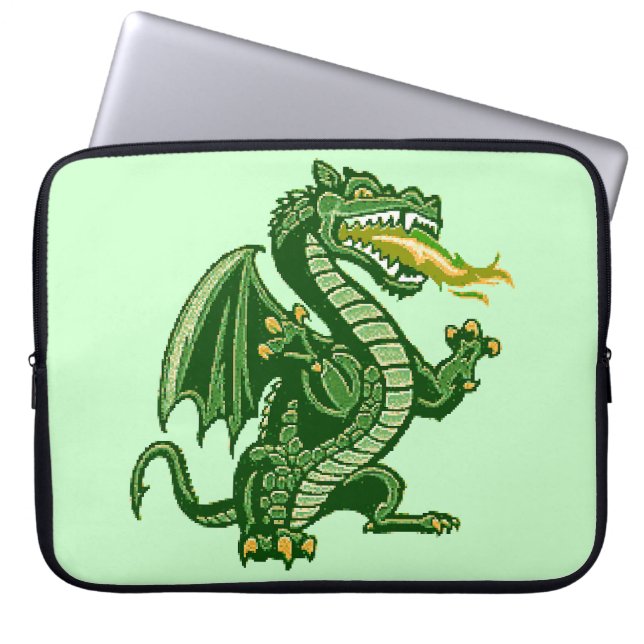 Capa Para Notebook Verde de Draken (Frente)