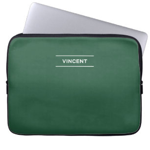 Capa Para Notebook Verde Elegante com Bolsa de laptop de Nomes