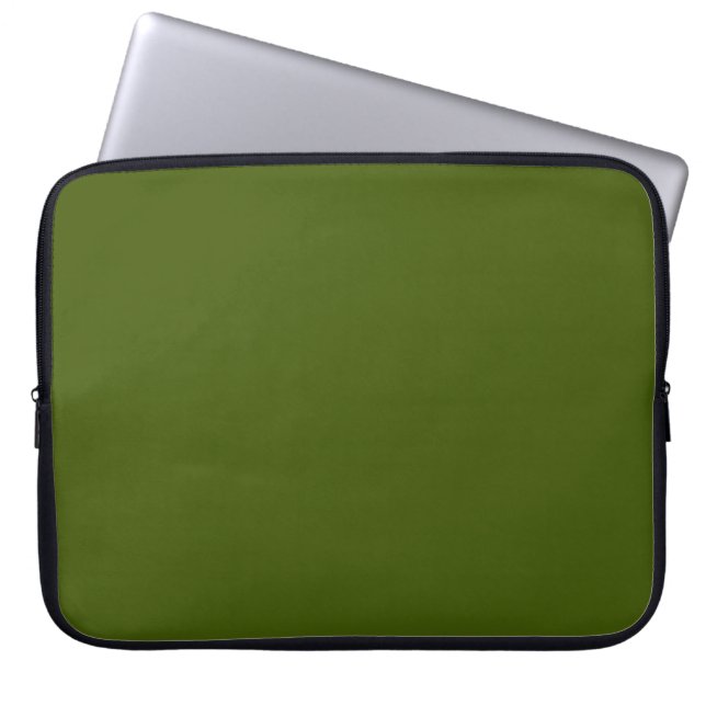 Capa Para Notebook Verde-escuro de cor sólida (Frente)