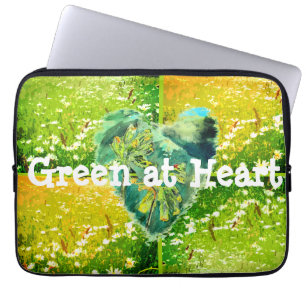Capa Para Notebook Verde no coração
