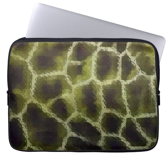Capa Para Notebook Verde-oliva de impressão animal (Frente)