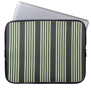 Capa Para Notebook Verde pálido e carvão de cinco faixas