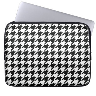 Capa Para Notebook Verificação de houndstooth Clássico Branco Preto