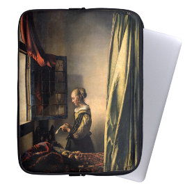 Capa Para Notebook Vermeer - Rapariga lendo uma carta em uma janela a