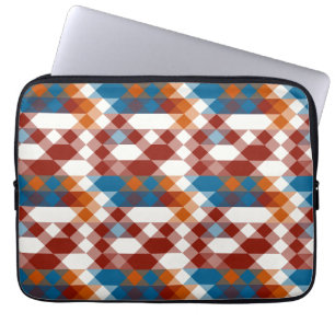 Capa Para Notebook vermelho branco azul e laranja geométrico