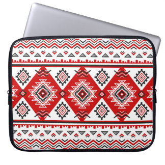 Capa Para Notebook Vermelho branco preto étnico, motivos ucranianos.