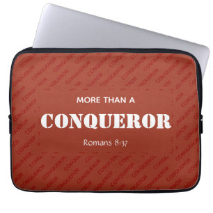 Capa Para Notebook Vermelho mais do que um cristão conquistador