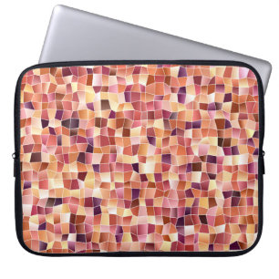 Capa Para Notebook Vermelhos claros, fundo de vinheta amarelo com ret
