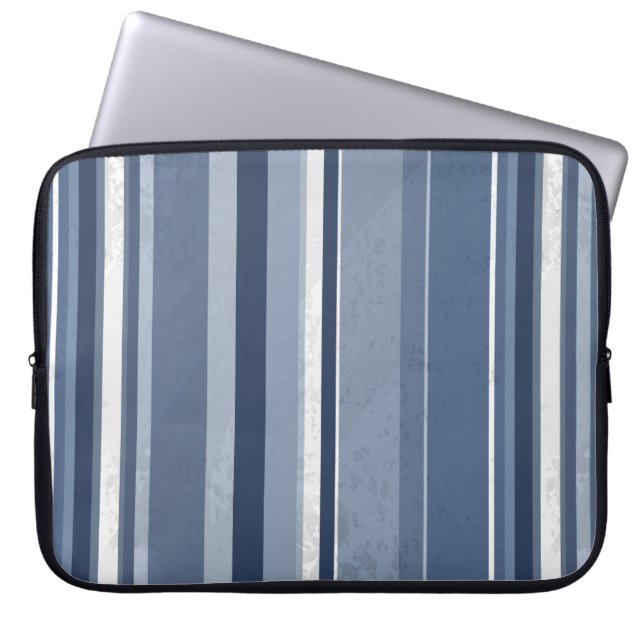Capa Para Notebook Vertical Blue Stripes (Frente)