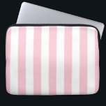 Capa Para Notebook Vertical Stripes Bebê Rosa E White Stripes<br><div class="desc">Stripes Verticais - rosas claro e padrão listrado branco.</div>
