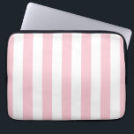 Capa Para Notebook Vertical Stripes Bebê Rosa E White Stripes<br><div class="desc">Stripes Verticais - rosas claro e padrão listrado branco.</div>