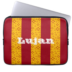 Capa Para Notebook Vertical Stripes Zia Sun Vermelho Amarelo Novo Méx