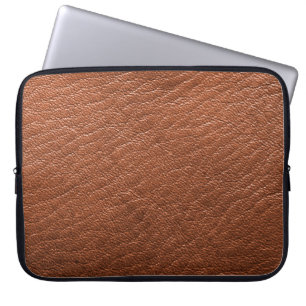 Capa Para Notebook Vestuário de estrutura castanha de couro