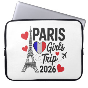Capa Para Notebook Viagem de Meninas Sassy Paris 2026 Férias Reunião