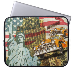 Capa Para Notebook Viagens vintage de Nova Iorque.