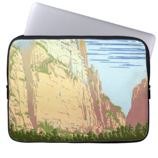 Capa Para Notebook Viagens vintage de Poster Para Zion National Park