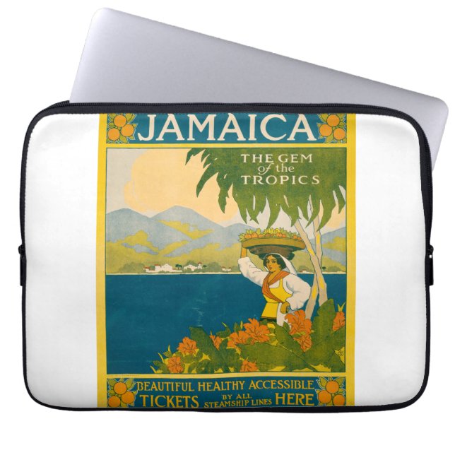 Capa Para Notebook Viagens vintage Para A Jamaica (Frente)