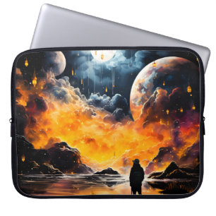 Capa Para Notebook Viajante Astronauta Jornada do Horizonte Cósmico