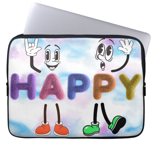 Capa Para Notebook Vibes felizes (Frente)