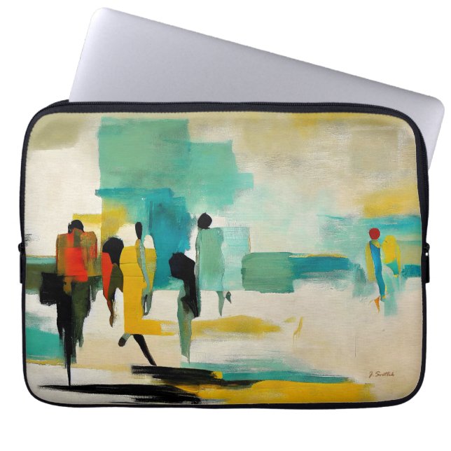 Capa Para Notebook Vibração do Meio-Dia – Figuras Abstratas (Frente)