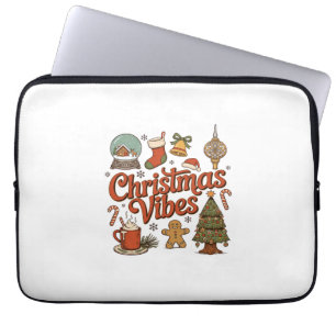 Capa Para Notebook Vibrações de Natal Globo de Neve Homem de Biscoito
