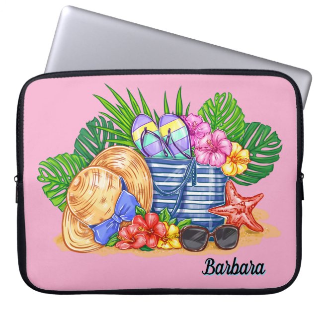 Capa Para Notebook Vibrações de Praia  (Frente)