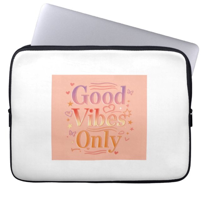 Capa Para Notebook Vibrações para um bom dia (Frente)