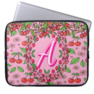 Capa Para Notebook Vibrações Vermelhas de Cereja Kawaii Estética Fofa