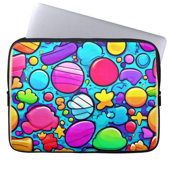 Capa Para Notebook Vibrant Abstrato Candyland (Frente)