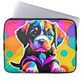 Capa Para Notebook Vibrant Puppy Trabalho de arte
