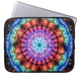 Capa Para Notebook Vibrant Tie Dye Kaleidoscope Rainbow Mandala