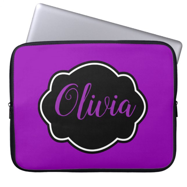 Capa Para Notebook Vibrante, Bold Fuchsia Purple Personalizado (Frente)