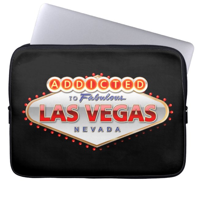 Capa Para Notebook Viciado sinal engraçado de Las Vegas, Nevada (Frente)