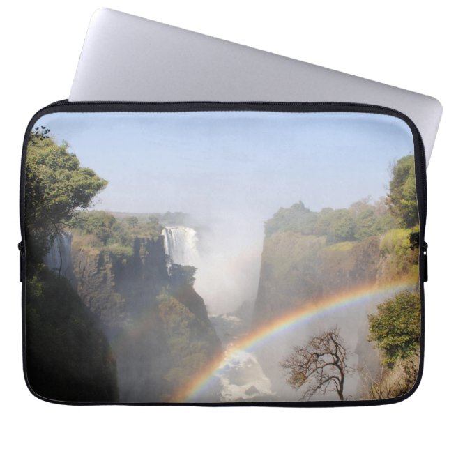 Capa Para Notebook Victoria Falls Rainbow Waterfall Foto (Frente)