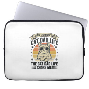 Capa Para Notebook Vida de Pai de Gato Design de Camiseta de Gravura 