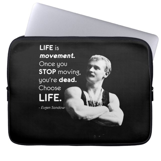 Capa Para Notebook Vida - Eugen Sandow Bodybuilding Motivational (Frente)