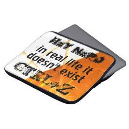 Capa Para Notebook Vida real não há desfazer, versão do nerd - laranj