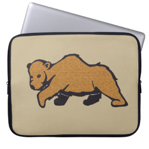 Capa Para Notebook Vida Selvagem Desenhando Urso Marrom