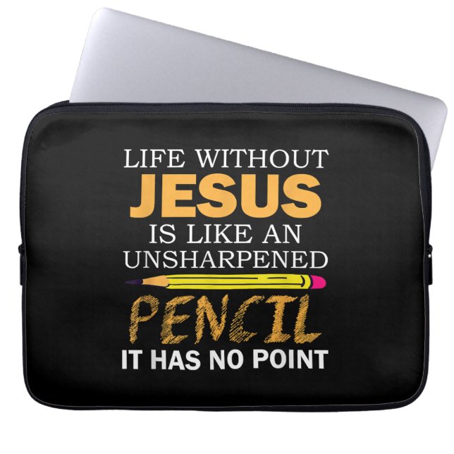 Capa Para Notebook Vida Sem Jesus Engraçado Cristão Fé Religiosa (Frente)